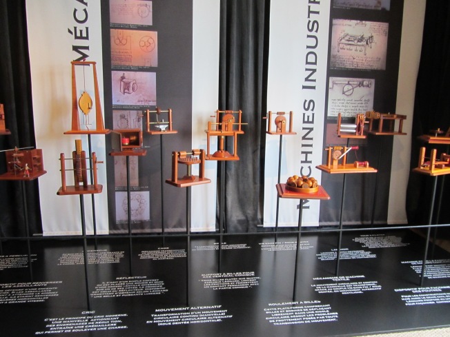 Various models of Leonardo's inventions